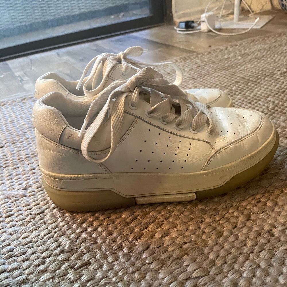 Amiri Stadium Perforated Leather Sneakers Size 40 View 2